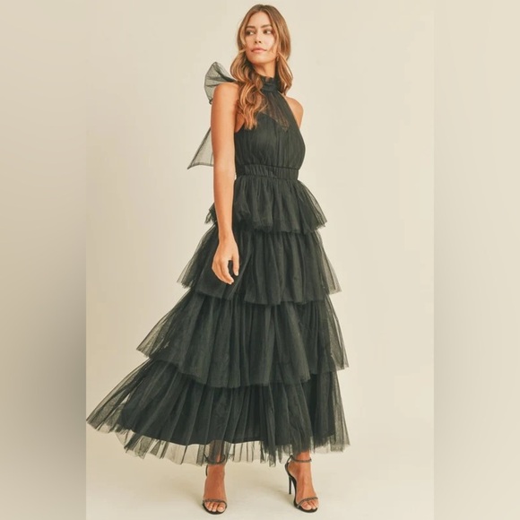 Petal & pup tulle tiered maxi dress nwot - Picture 4 of 7